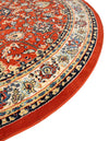 Isfahan Elegance Collection Area Rug - Naghsh-e Jahan (Terracotta) Round Terracotta  lifestyle 27