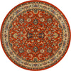 Isfahan Elegance Collection Area Rug - Naghsh-e Jahan (Terracotta) Round Terracotta  lifestyle 11