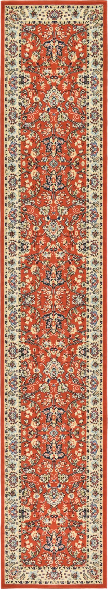 Isfahan Elegance Collection Area Rug - Naghsh-e Jahan (Terracotta) Runner Terracotta  lifestyle 12