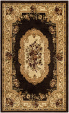 Versailles Elegance Collection Area Rug -  Louveciennes (Brown) Rectangle Brown Main