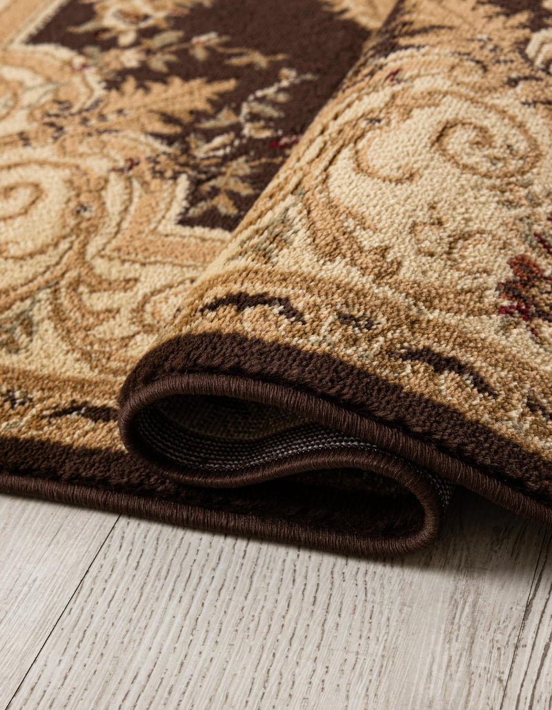 Versailles Elegance Collection Area Rug -  Louveciennes (Brown) Square Brown  lifestyle 22