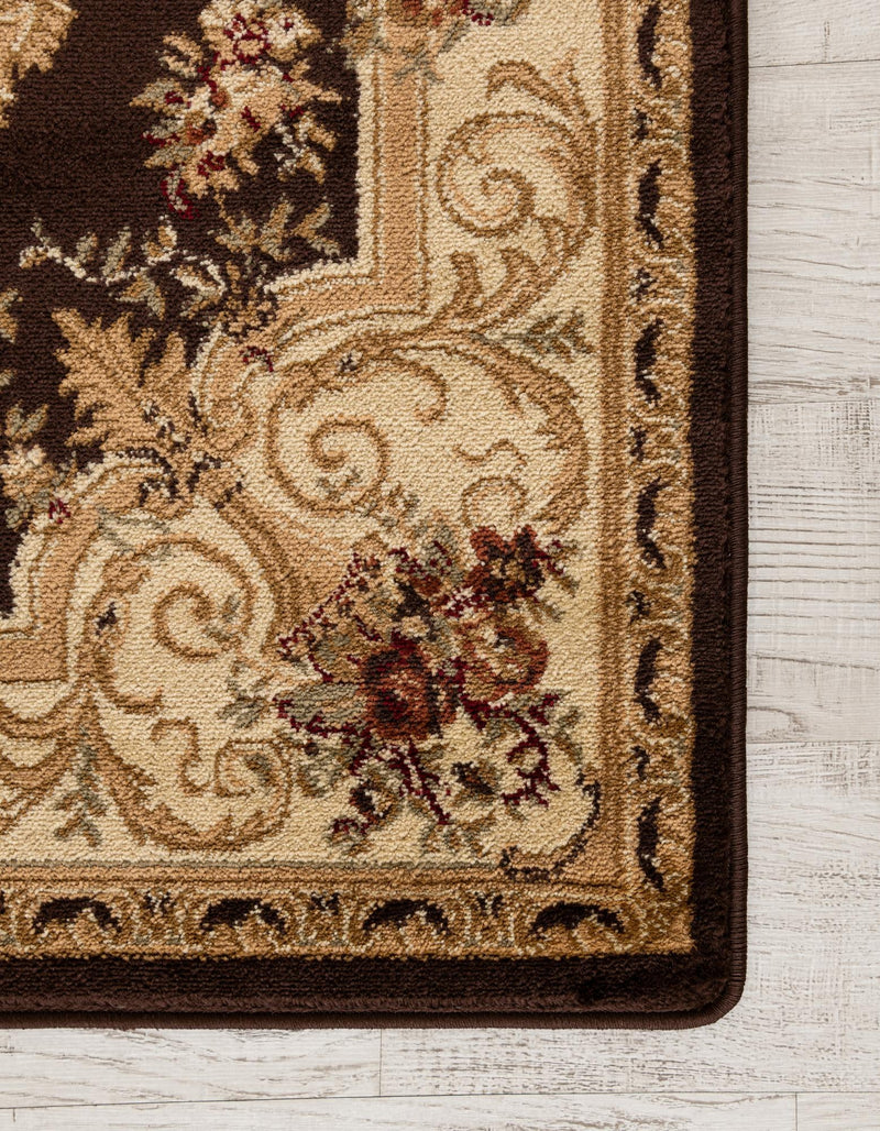 Versailles Elegance Collection Area Rug -  Louveciennes (Brown) Square Brown  lifestyle 24