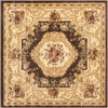 Versailles Elegance Collection Area Rug -  Louveciennes (Brown) Square Brown  lifestyle 15