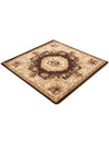 Versailles Elegance Collection Area Rug -  Louveciennes (Brown) Square Brown  lifestyle 21