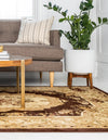 Versailles Elegance Collection Area Rug -  Louveciennes (Brown) Rectangle Brown  lifestyle 4