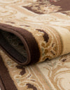 Versailles Elegance Collection Area Rug -  Louveciennes (Brown) Rectangle Brown  lifestyle 6