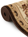 Versailles Elegance Collection Area Rug -  Louveciennes (Brown) Rectangle Brown  lifestyle 12