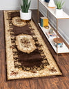 Versailles Elegance Collection Area Rug -  Louveciennes (Brown) Runner Brown  lifestyle 20