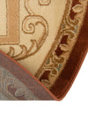 Versailles Elegance Collection Area Rug -  Louveciennes (Brick Red) Round Brick Red  lifestyle 45