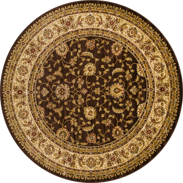 Jaipur Elegance Collection Area Rug -  Nahargarh (Brown) Round Brown  lifestyle 15