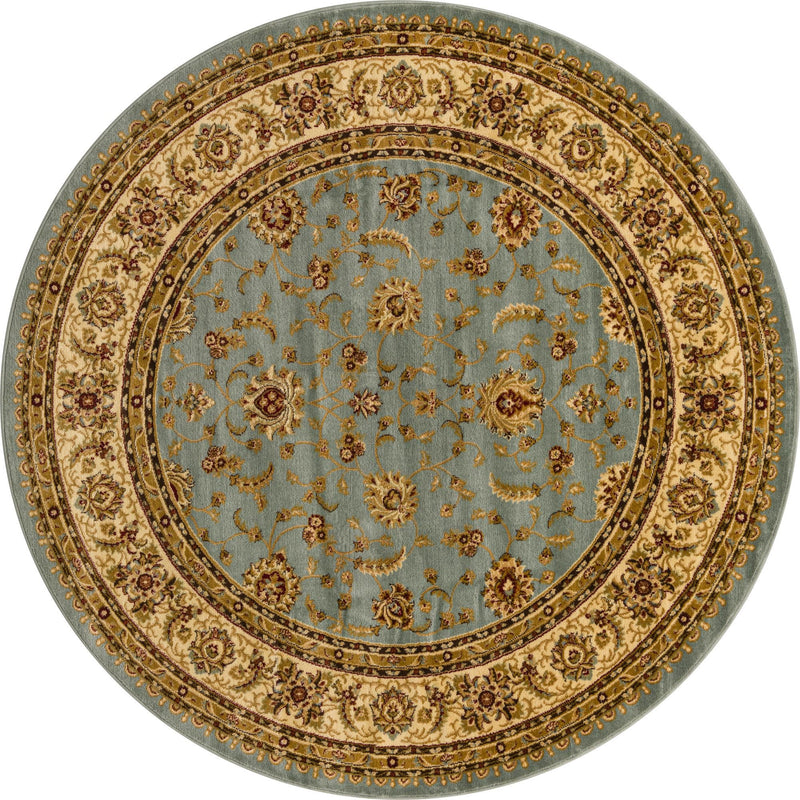 Jaipur Elegance Collection Area Rug -  Nahargarh (Light Blue) Round Light Blue  lifestyle 18