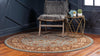 Jaipur Elegance Collection Area Rug -  Nahargarh (Light Blue) Round Light Blue  lifestyle 27