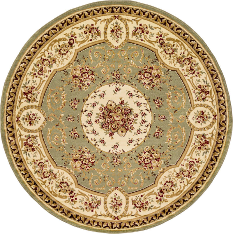 Versailles Elegance Collection Area Rug -  Bellevue Round Green  lifestyle 73