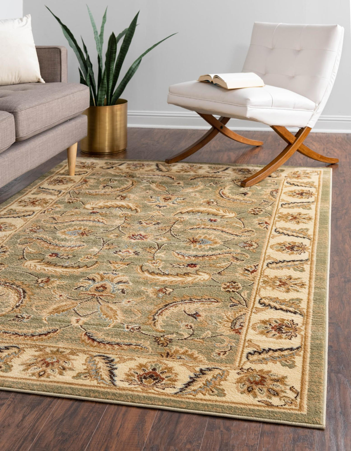 Jaipur Elegance Collection Area Rug -  Lal Rectangle Green  lifestyle 10