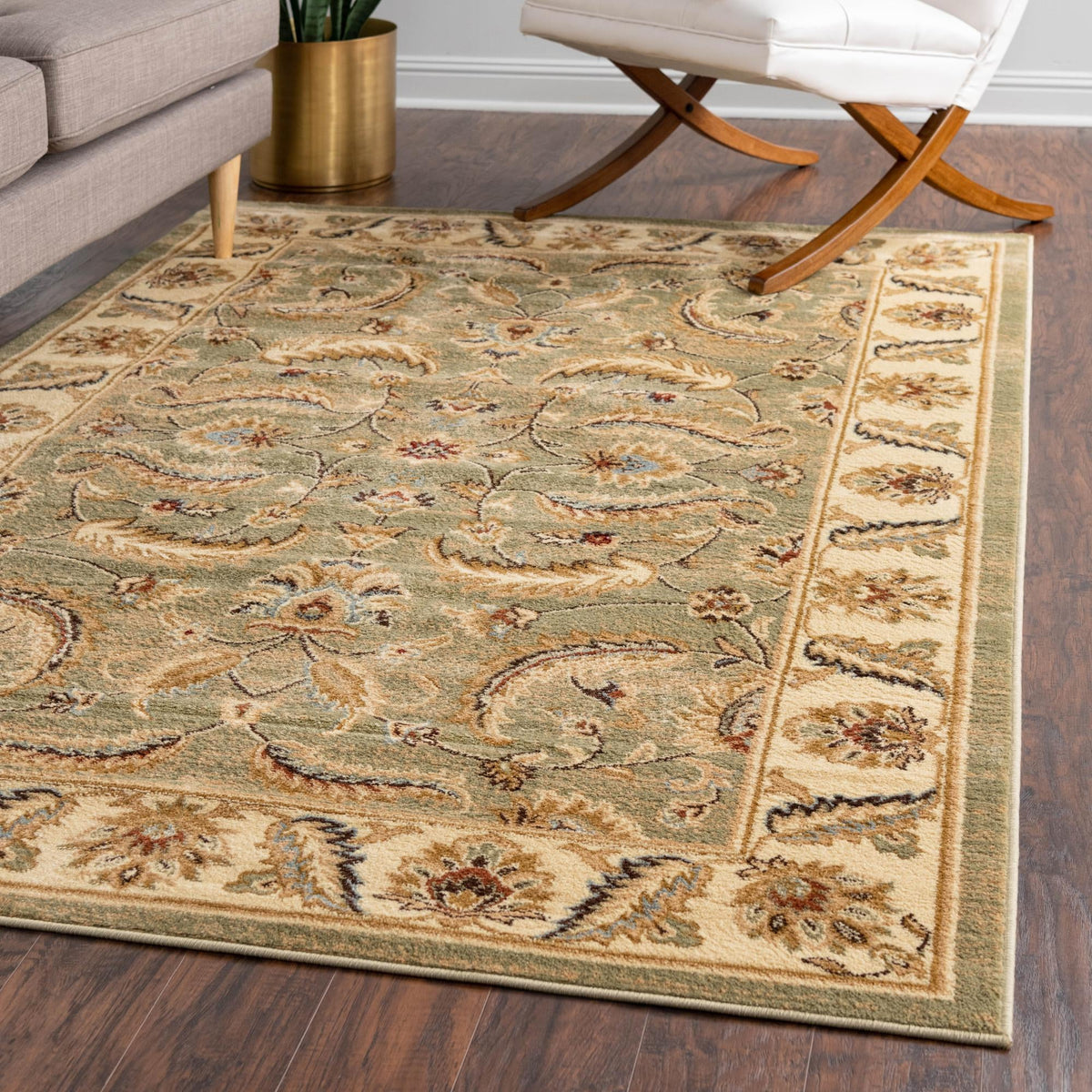 Jaipur Elegance Collection Area Rug -  Lal Rectangle Green  lifestyle 88