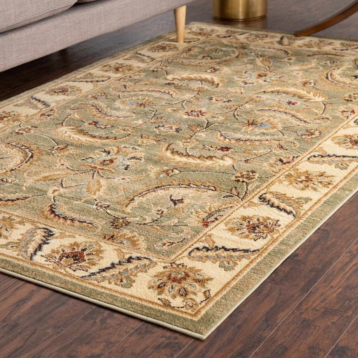Jaipur Elegance Collection Area Rug -  Lal Rectangle Green  lifestyle 89