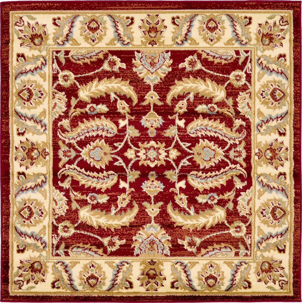 Jaipur Elegance Collection Area Rug -  Lal Square Red  lifestyle 123