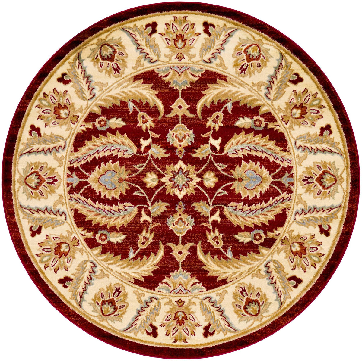 Jaipur Elegance Collection Area Rug -  Lal Round Red  lifestyle 124