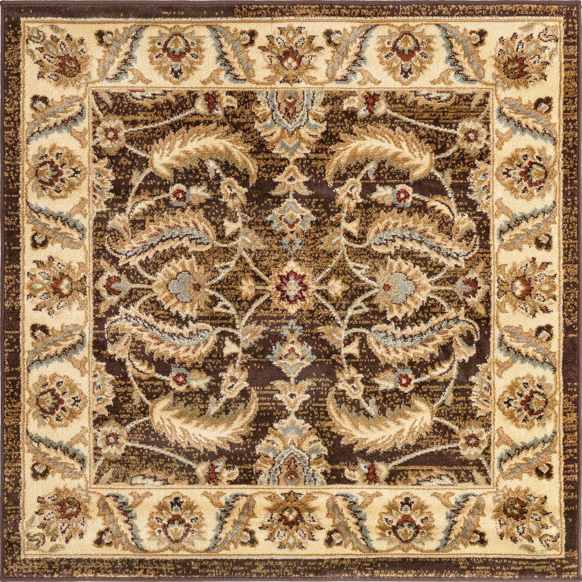 Jaipur Elegance Collection Area Rug -  Lal Square Brown  lifestyle 125