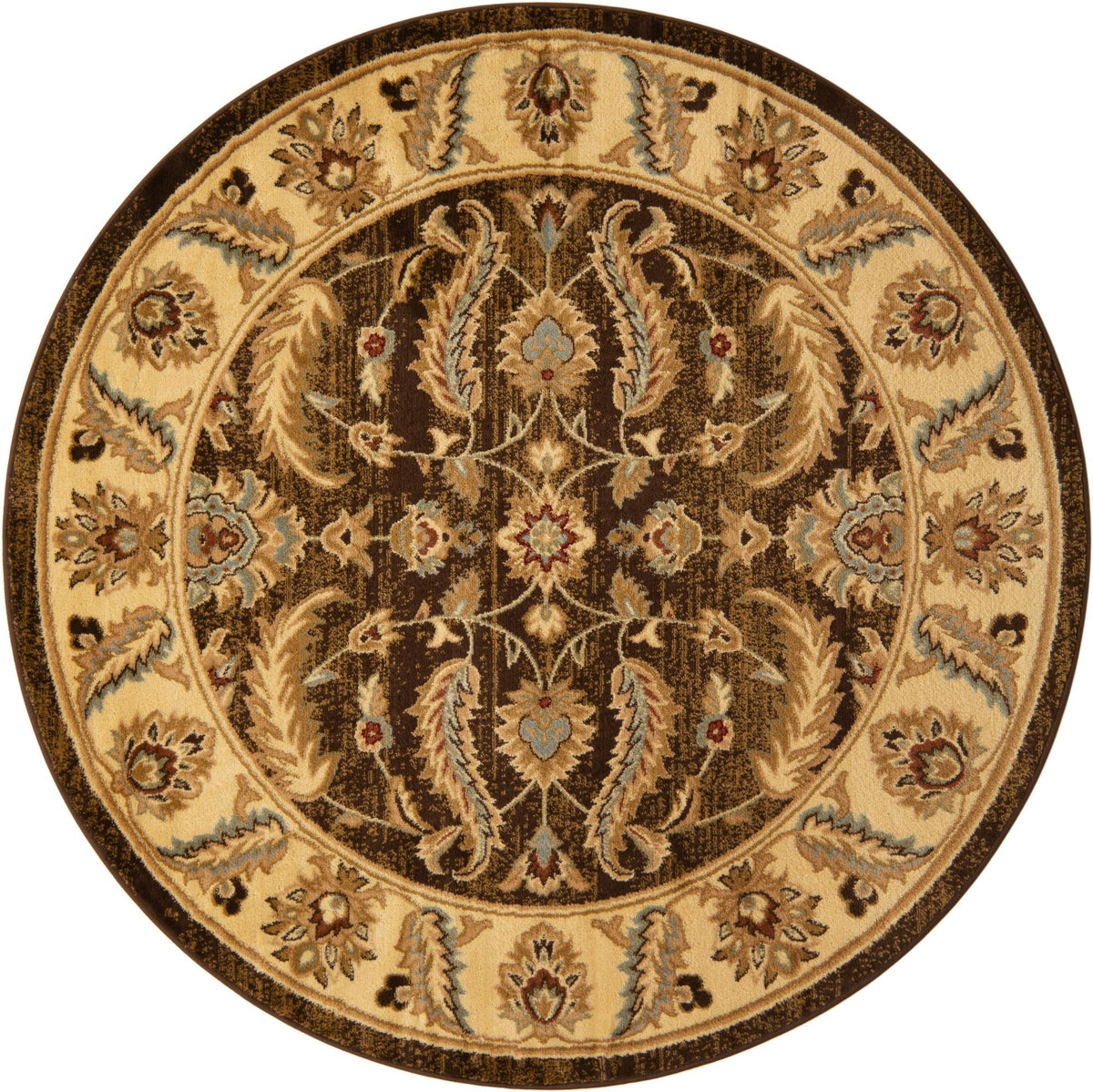 Jaipur Elegance Collection Area Rug -  Lal Round Brown  lifestyle 90