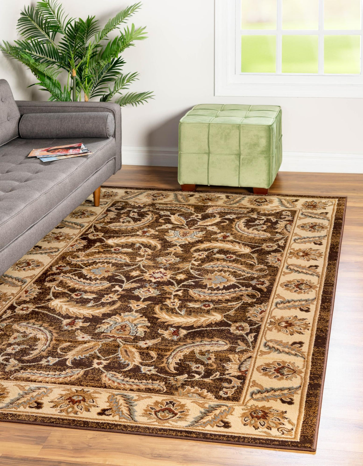 Jaipur Elegance Collection Area Rug -  Lal Rectangle Brown  lifestyle 7