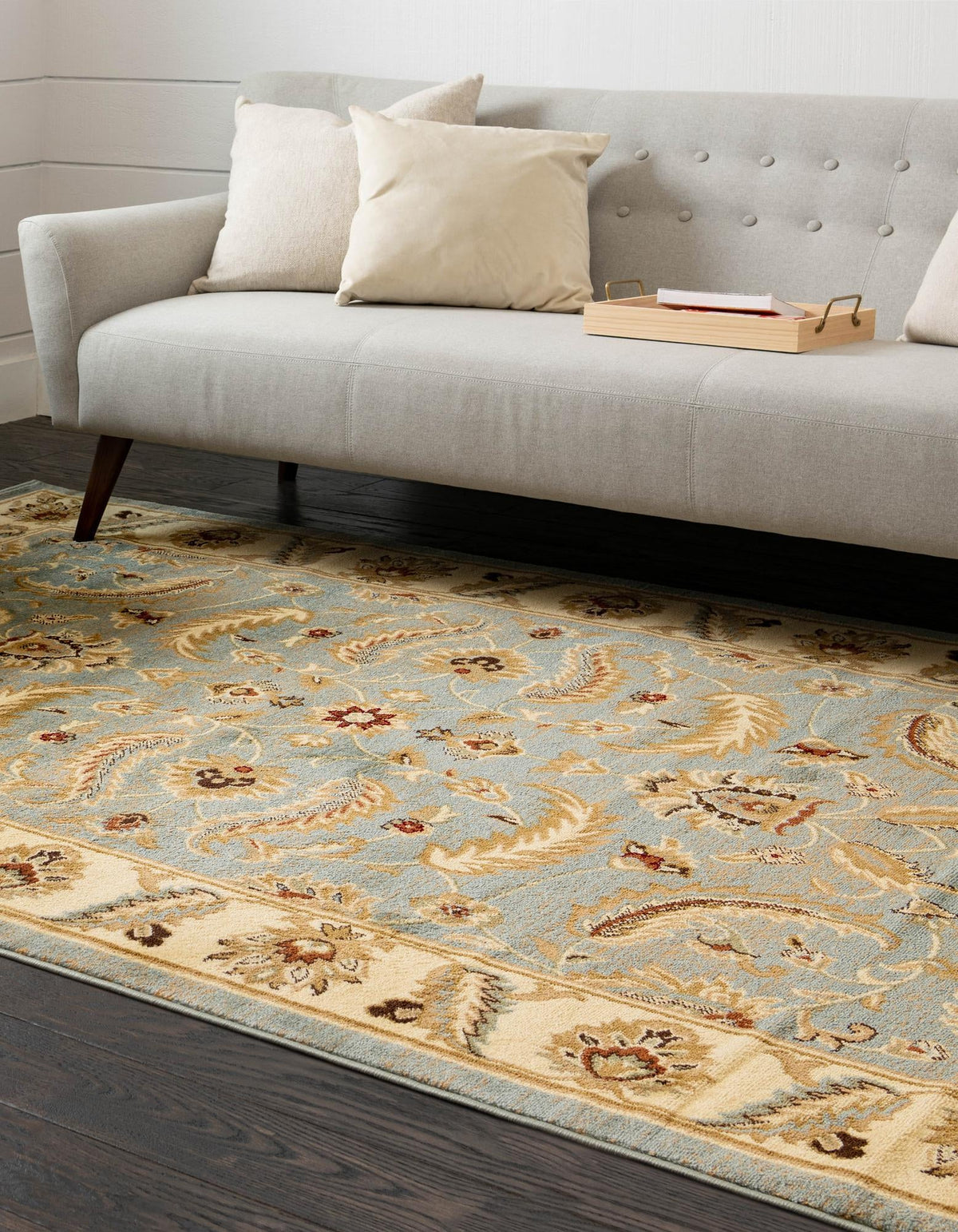 Jaipur Elegance Collection Area Rug -  Lal Rectangle Light Blue  lifestyle 18