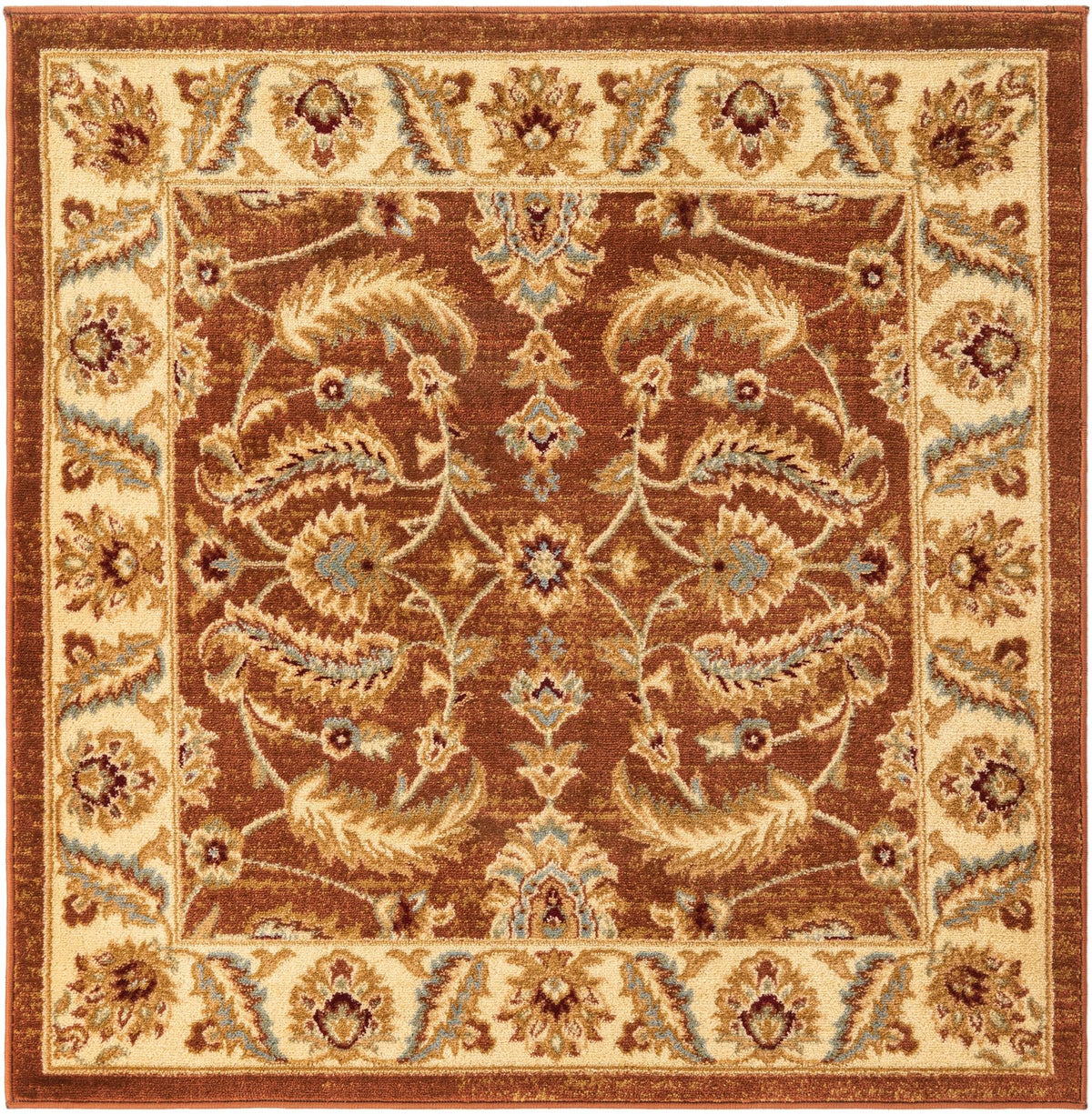 Jaipur Elegance Collection Area Rug -  Lal Square Brick Red  lifestyle 93