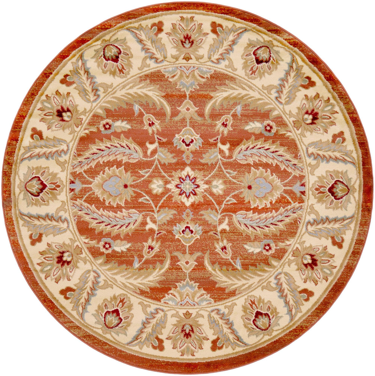 Jaipur Elegance Collection Area Rug -  Lal Round Brick Red  lifestyle 127