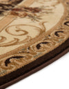 Versailles Elegance Collection Area Rug -  Louveciennes (Brown) Round Brown  lifestyle 36