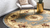 Versailles Elegance Collection Area Rug -  Louveciennes (Light Blue) Round Light Blue  lifestyle 32