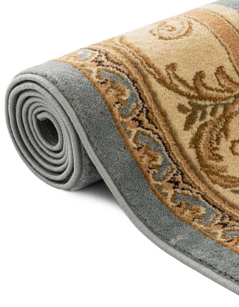 Versailles Elegance Collection Area Rug -  Louveciennes (Light Blue) Round Light Blue  lifestyle 57