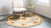 Versailles Elegance Collection Area Rug -  Louveciennes (Light Blue) Round Light Blue  lifestyle 29