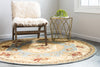 Versailles Elegance Collection Area Rug -  Louveciennes (Light Blue) Round Light Blue  lifestyle 33