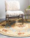 Versailles Elegance Collection Area Rug -  Louveciennes (Light Blue) Round Light Blue  lifestyle 38