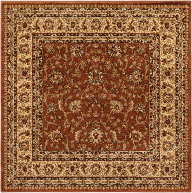 Jaipur Elegance Collection Area Rug -  Nahargarh (Brick Red Light Rose) Square Brick Red Light Rose  lifestyle 17