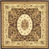 Versailles Elegance Collection Area Rug -  Saint-Cloud Square Brown  lifestyle 9
