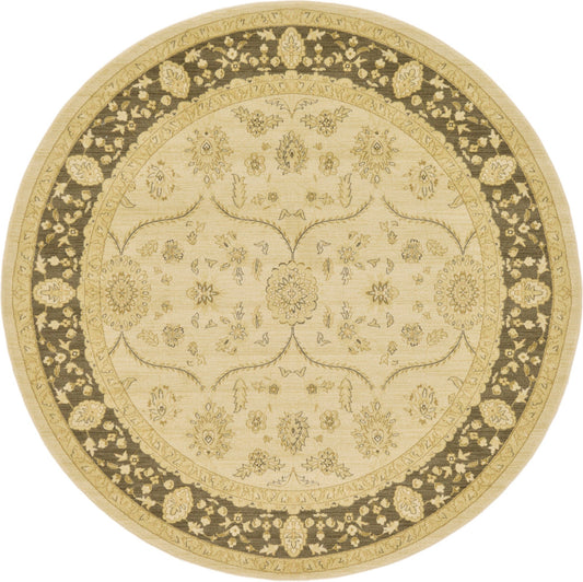 Chelsea Elegance Collection Area Rug -  Barnes Round Eggshell Main