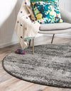 Studio Haven Collection Area Rug -  Gallery (Dark Gray) Round Dark Gray  lifestyle 32