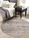 Studio Haven Collection Area Rug -  Gallery (Gray) Round Gray  lifestyle 24
