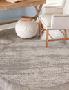 Studio Haven Collection Area Rug -  Gallery (Gray) Round Gray  lifestyle 75