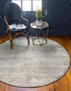 Studio Haven Collection Area Rug -  Gallery (Gray) Round Gray  lifestyle 42
