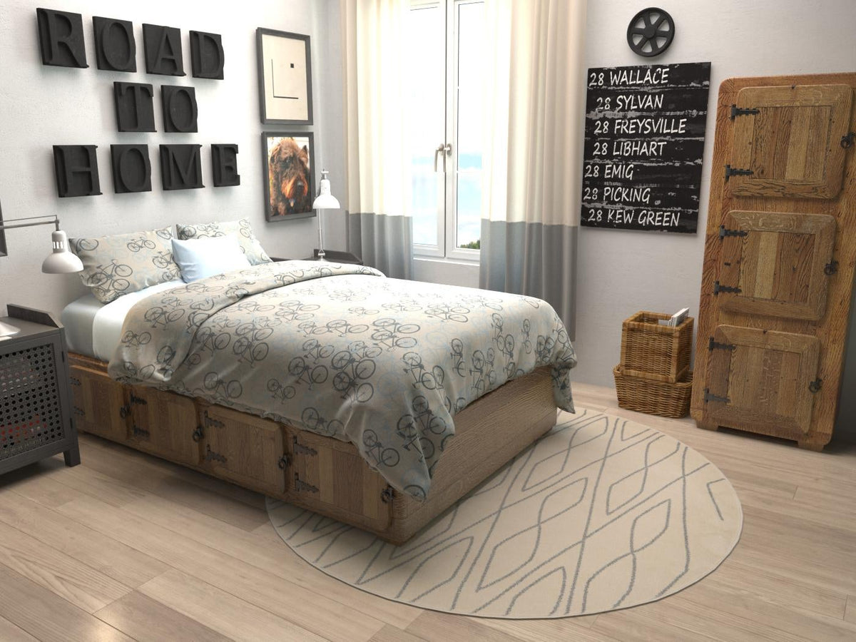 Marrakesh Sands Collection Area Rug -  Fez Round Ivory  lifestyle 34