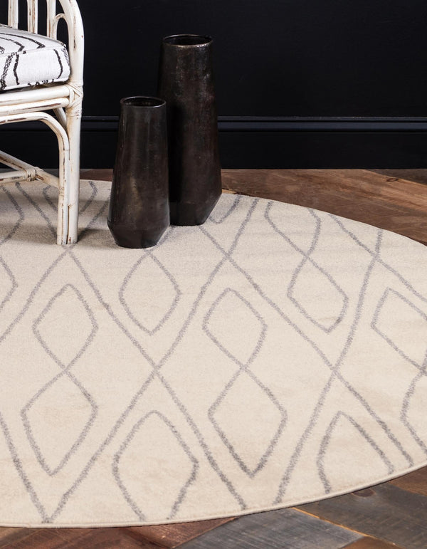 Marrakesh Sands Collection Area Rug -  Fez Round Ivory  lifestyle 40