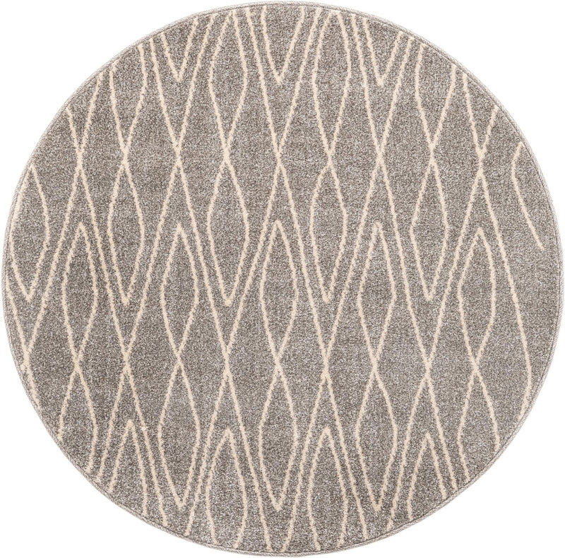 Marrakesh Sands Collection Area Rug -  Fez Round Gray  lifestyle 25