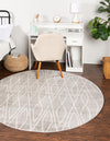Marrakesh Sands Collection Area Rug -  Fez Round Gray  lifestyle 29