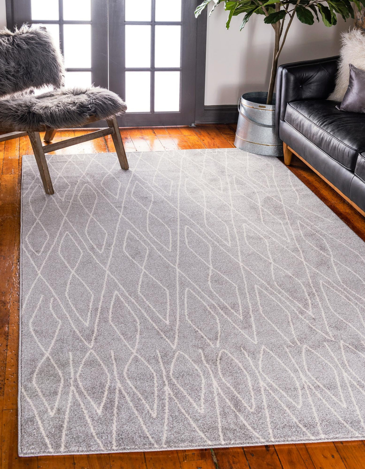 Marrakesh Sands Collection Area Rug -  Fez Rectangle Gray  lifestyle 3