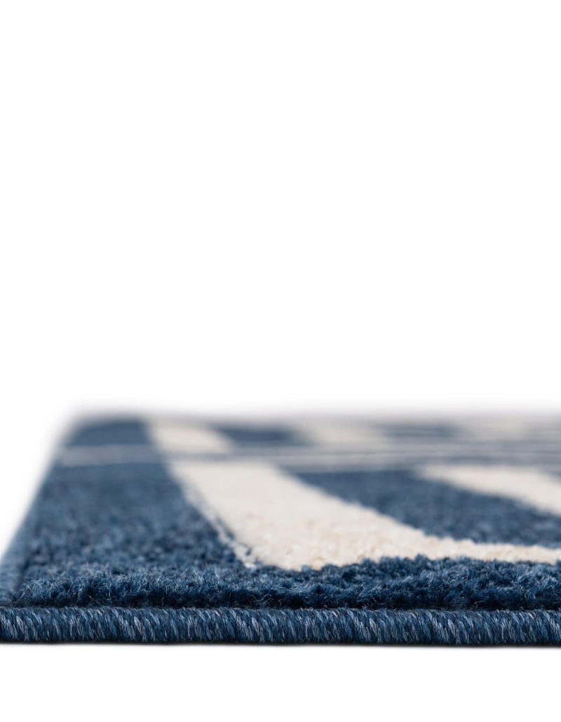 Aegean Labyrinth Collection Area Rug -  Mykonos Rectangle Navy Blue  lifestyle 29
