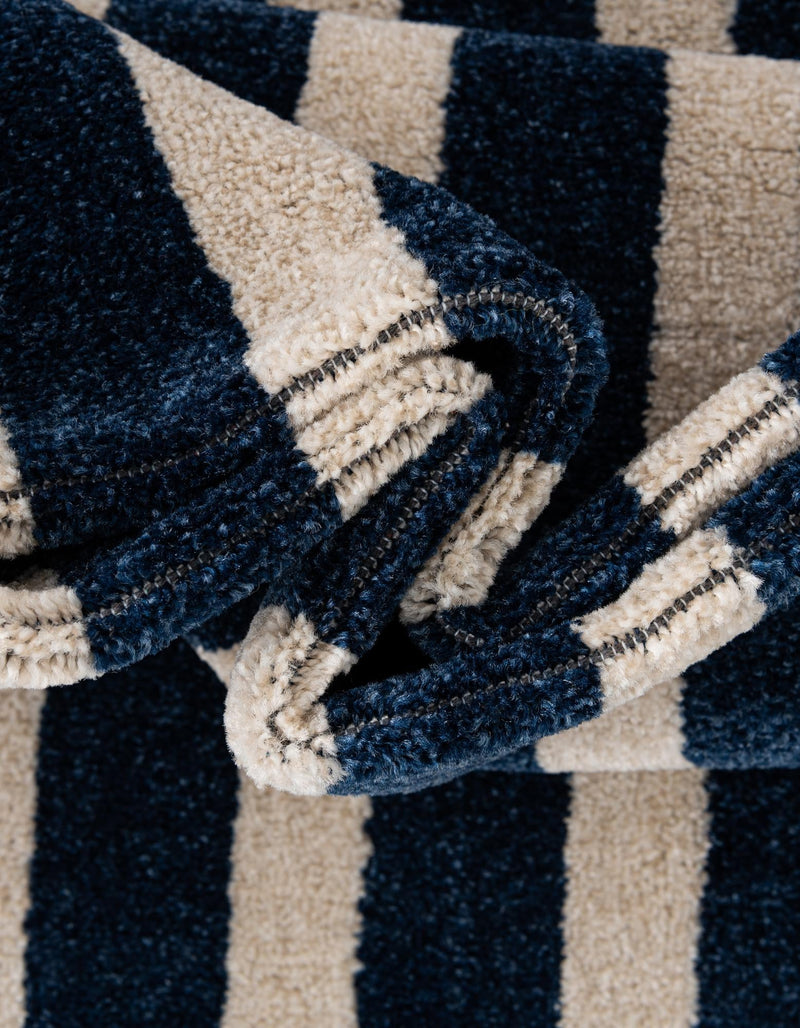 Aegean Labyrinth Collection Area Rug -  Mykonos Rectangle Navy Blue  lifestyle 30