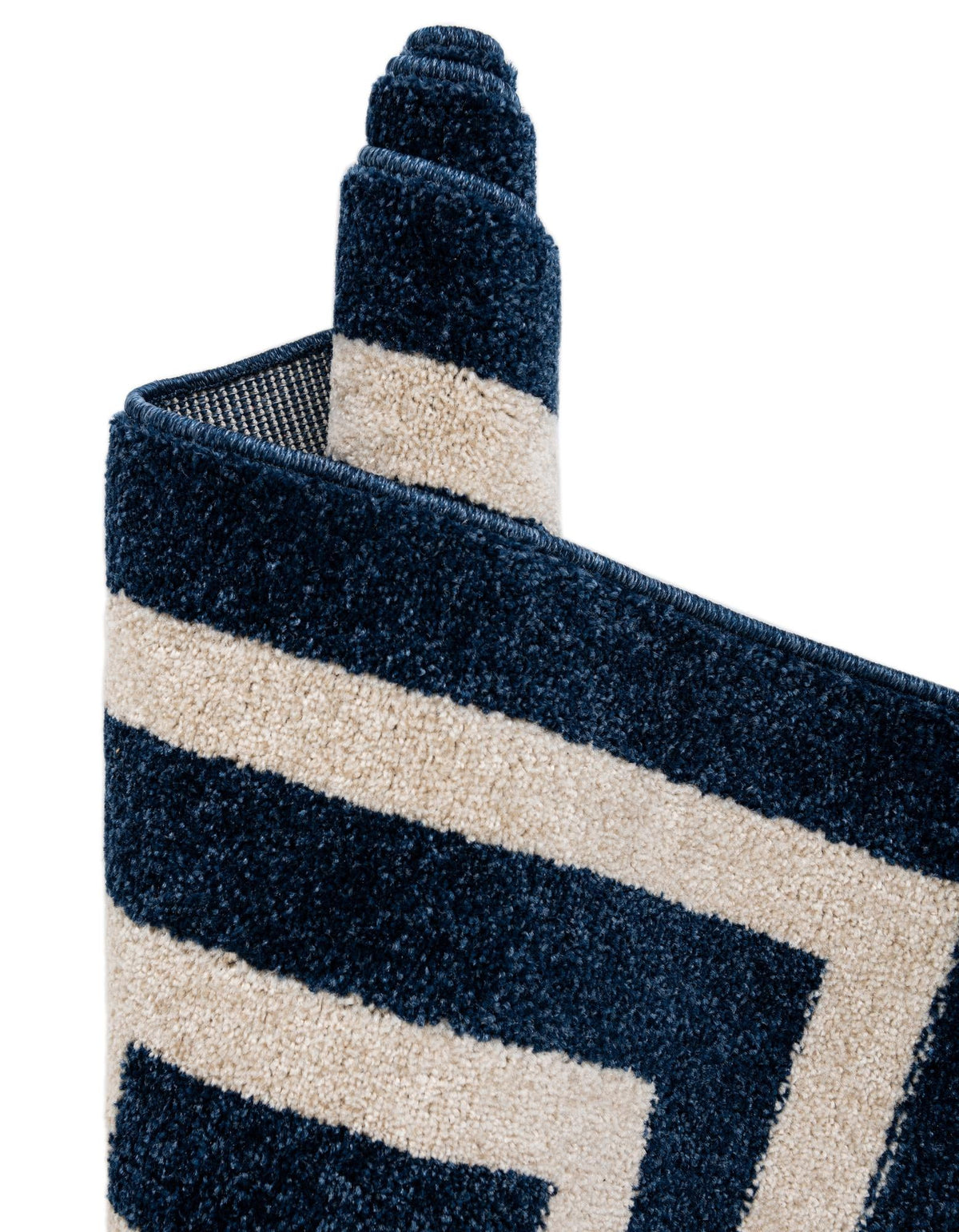 Aegean Labyrinth Collection Area Rug -  Mykonos Rectangle Navy Blue  lifestyle 34