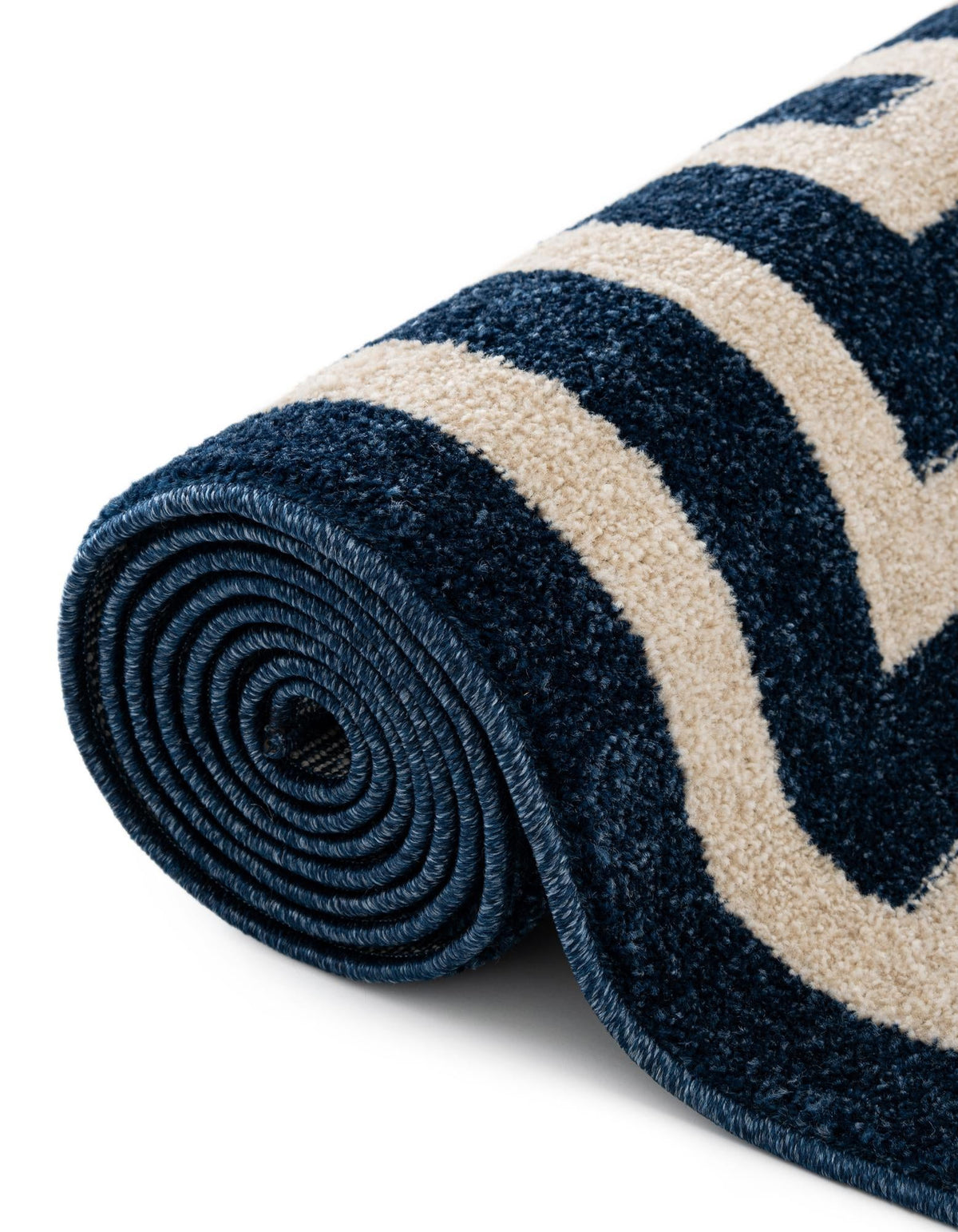 Aegean Labyrinth Collection Area Rug -  Mykonos Rectangle Navy Blue  lifestyle 36